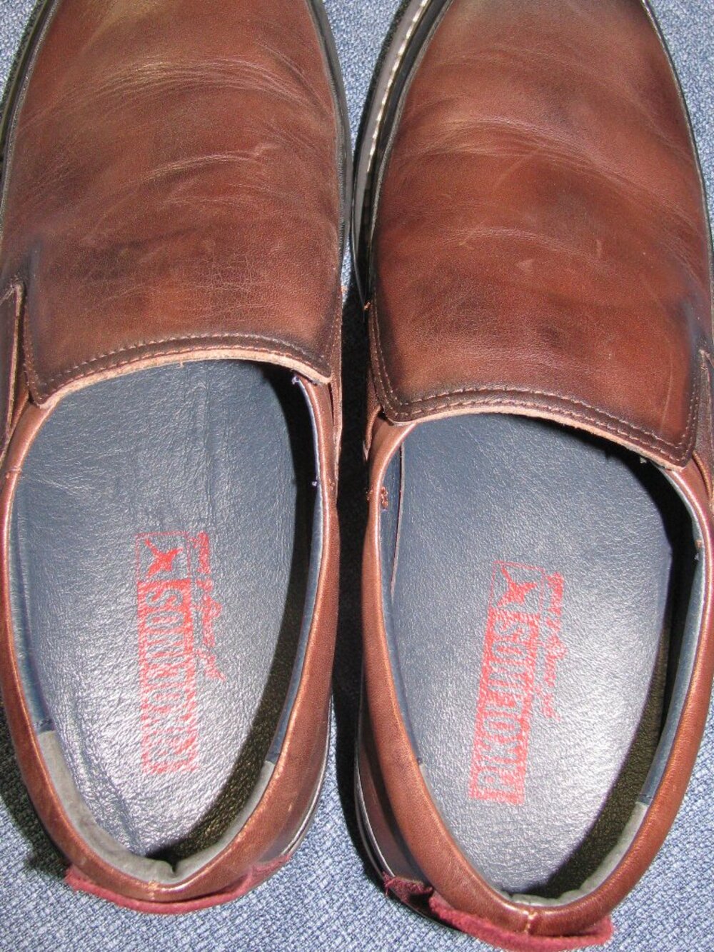 Pikolinos Men's 10 Rich Deep Brown Calfskin Leather Slip-on Loafers